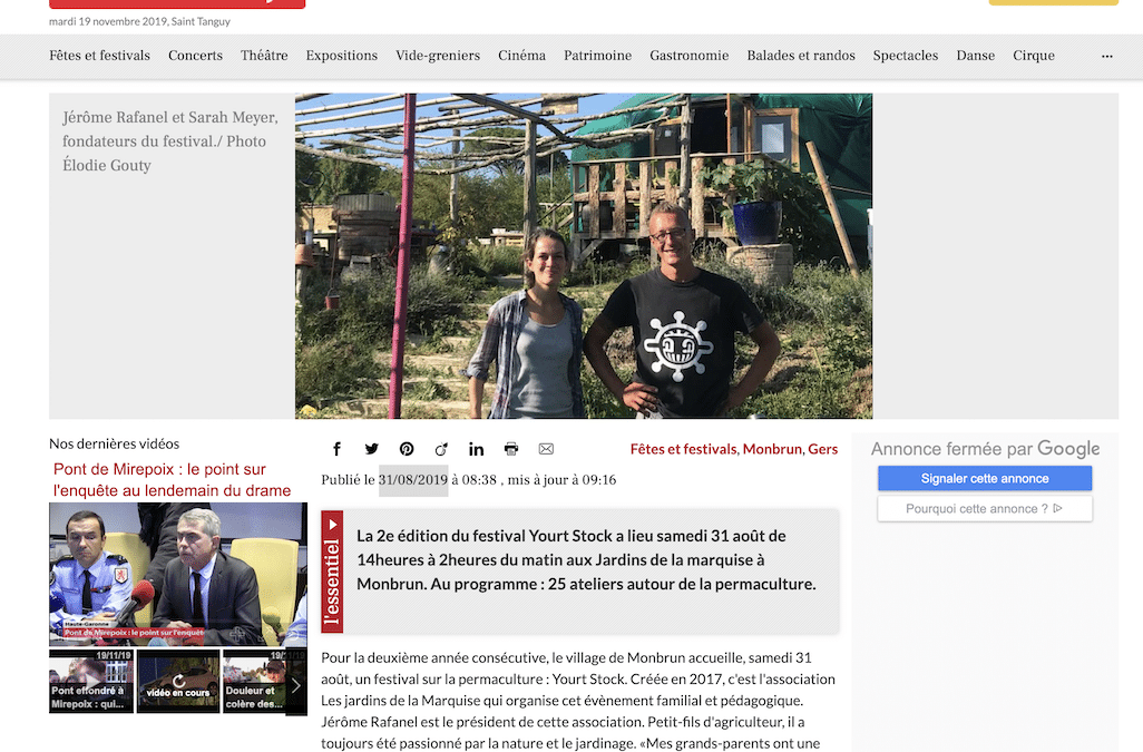 « Monbrun. Festival Yourt Stock : une journée pour la permaculture »